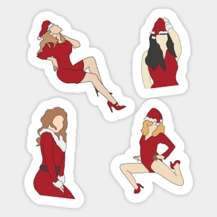 Christmas Queens! Mariah, Kylie, Madonna, Britney Sticker